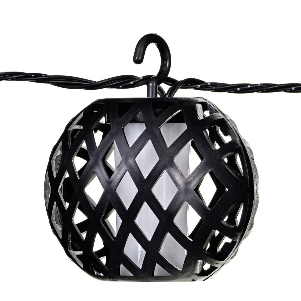 Lanterne à LED Extérieur Jardin Noir