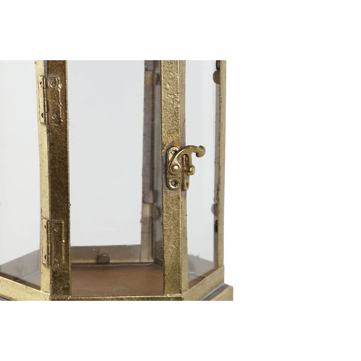 Lanterne Orientale Doré Métal Verre 18x36cm 1